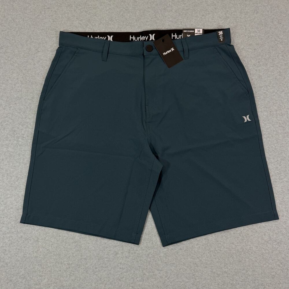 Hurley All Terrain Hybrid Walk Shorts Dark Slate Blue 38x9.75" Water Repel NWT